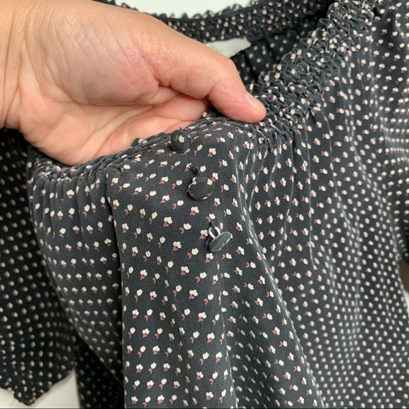 Joie Women's 100% Silk Micro Floral Blouse - Picture 4 of 7